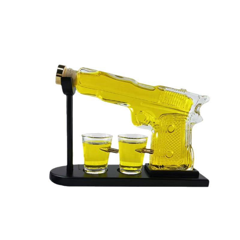 Bottiglia in vetro a forma di pistola, bottiglia artigianale in vetro borosilicato
